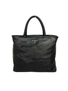 Prada Handbag Black Leather
